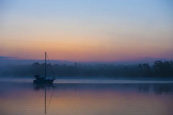 Sisli gün batımı — Stok fotoğraf