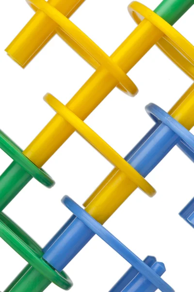 Kleurrijke ronde gebouw speelgoed close-up — Stockfoto