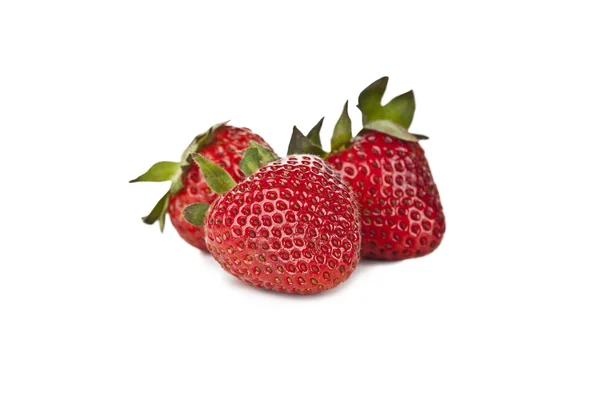 三个新鲜草莓 — 图库照片