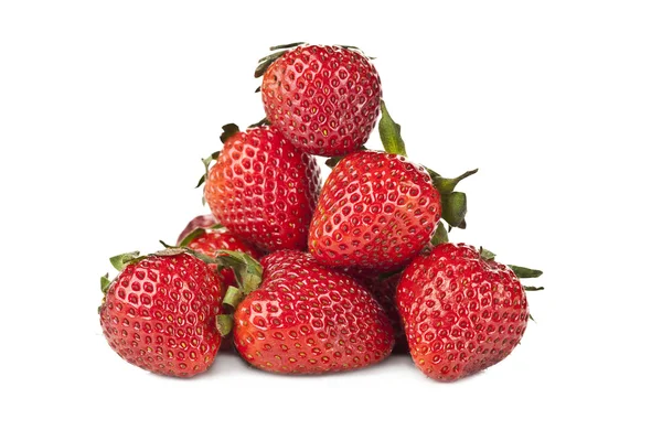 Fresh strawberries forming pyramid — Stock Photo, Image