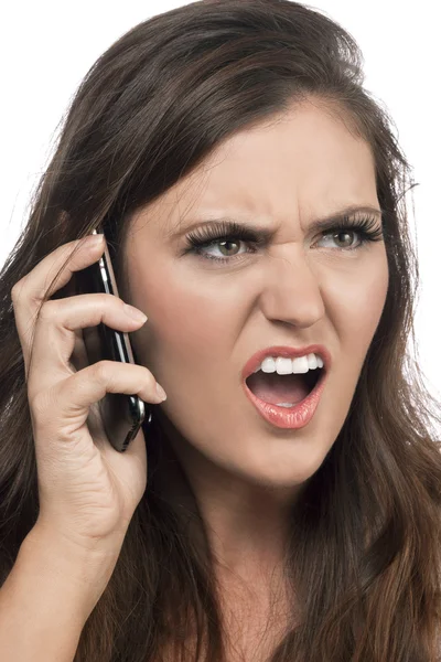 Woman on the cell phone Stock Photo
