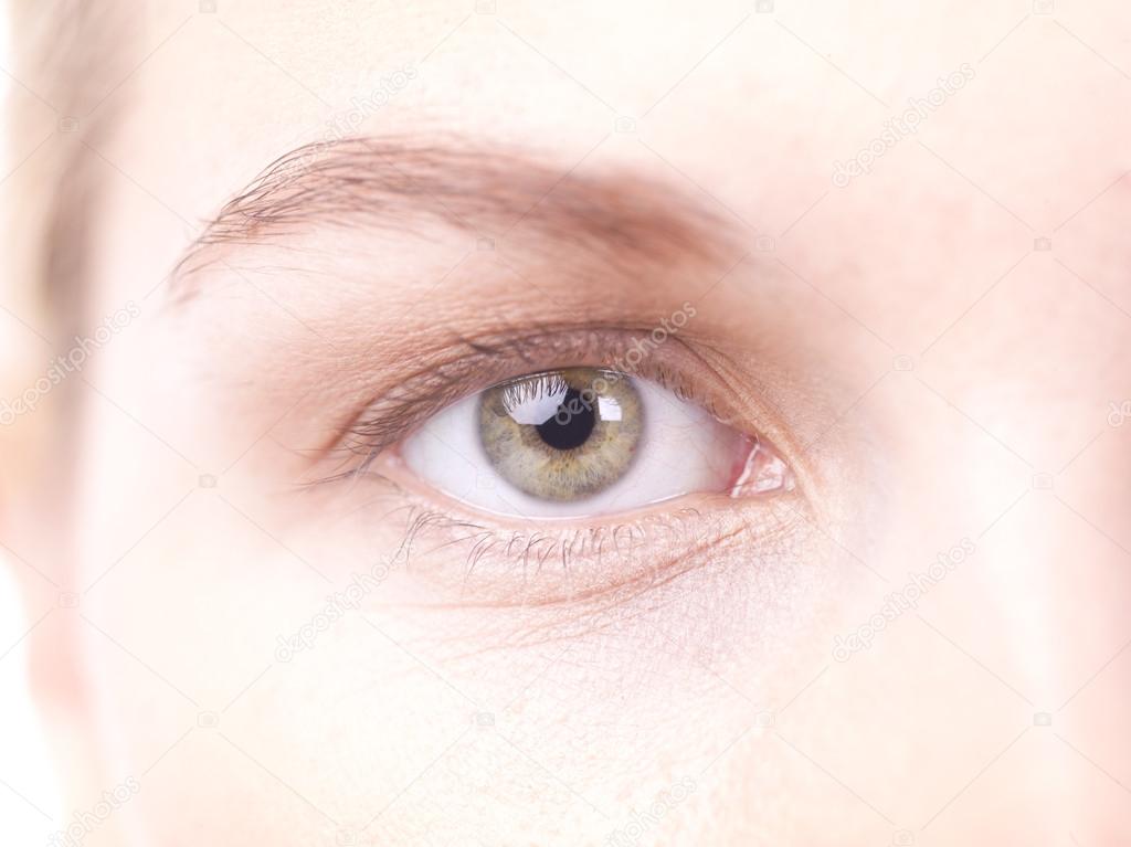 womans eye close up