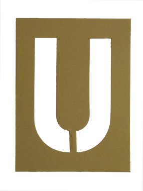 harf u kesilmiş karton