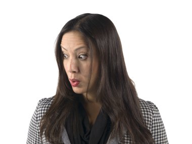 sürpriz bir kadın görüntüsü