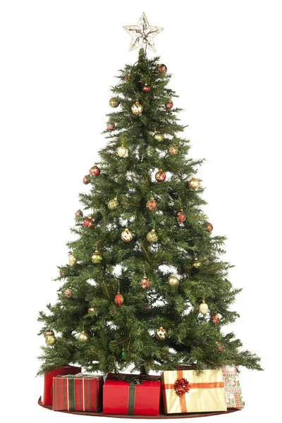 Weihnachtsbaum und Geschenke — Stockfoto