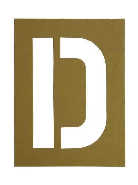 Cardboard cut out letter d — Stock Photo, Image