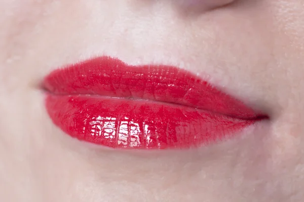 Rote sinnliche Lippen — Stockfoto