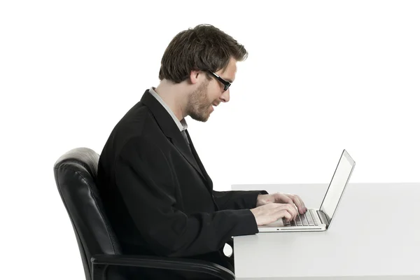 Typing businessman — Stock Photo, Image