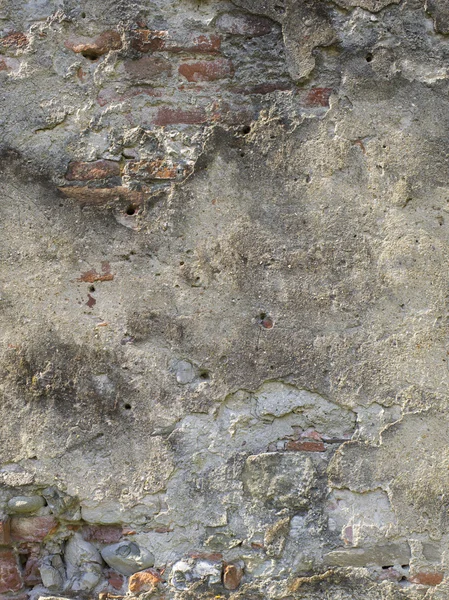 Muro di mattoni con rivestimento in cemento — Foto Stock