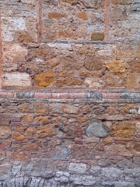 老托斯卡纳石头砌的墙 — 图库照片