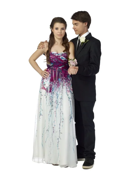 Attractive couple on the prom night — Stock Photo, Image