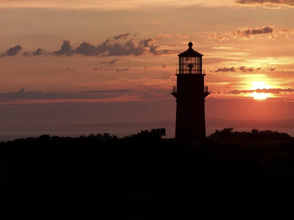 Silhouette of a lighthouse — Stock Photo, Image