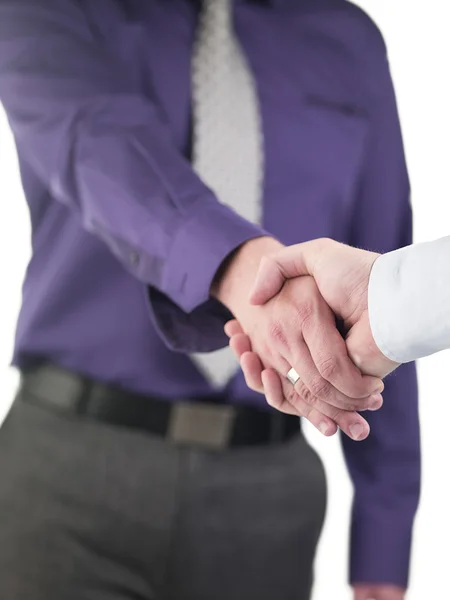 Cropped image of doctor colleagues shaking hands — Stock Photo, Image