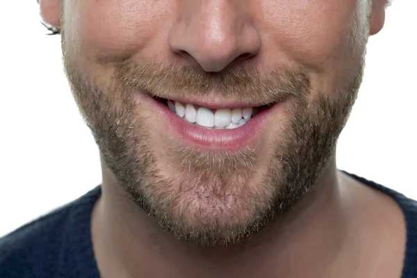 Lower half of mans face — Stock Photo, Image