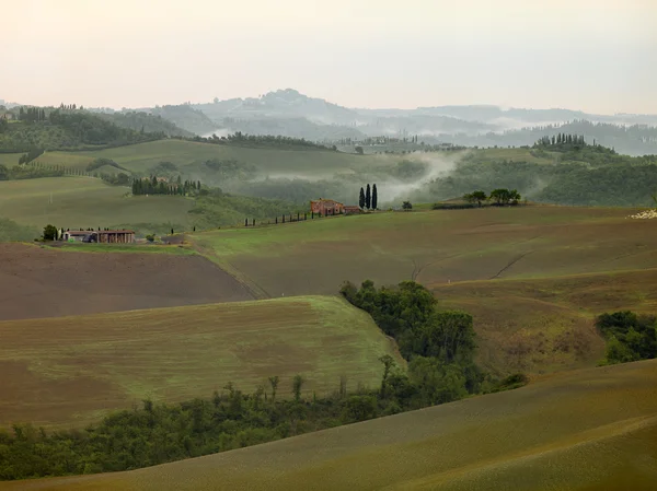 Casas da encosta da Toscana — Fotografia de Stock