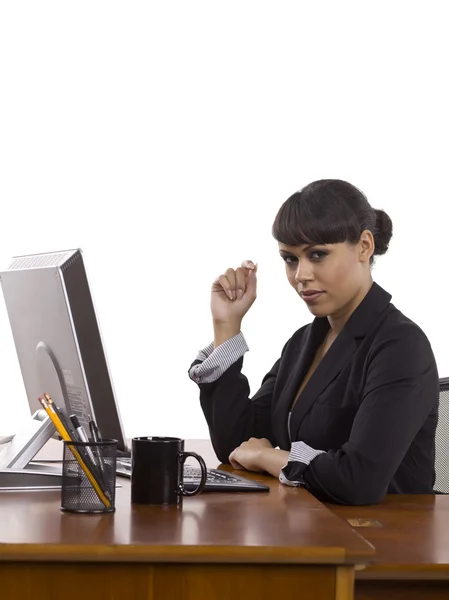 Mujer de negocios en la oficina —  Fotos de Stock