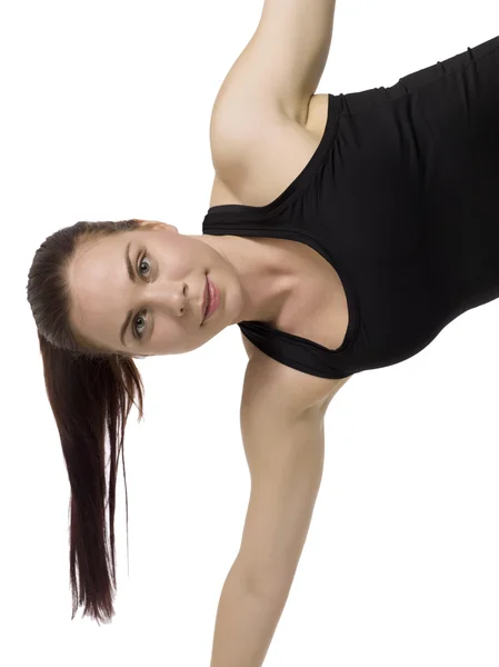 Vrij jong meisje beoefenen van yoga oefening — Stockfoto