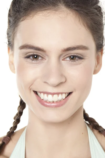 Volto femminile sorridente — Foto Stock