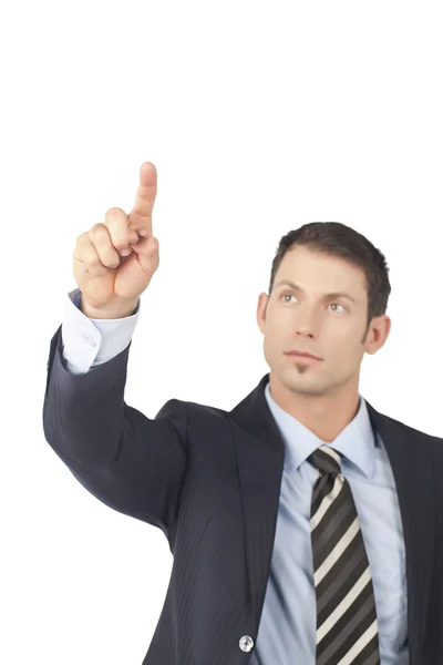 Businessman pointing up — Stock Photo, Image