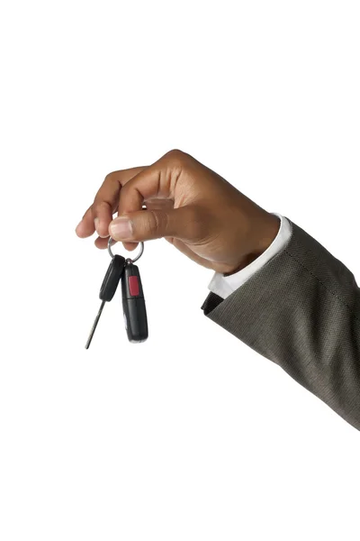 Businessman hand with key — Stock Photo, Image