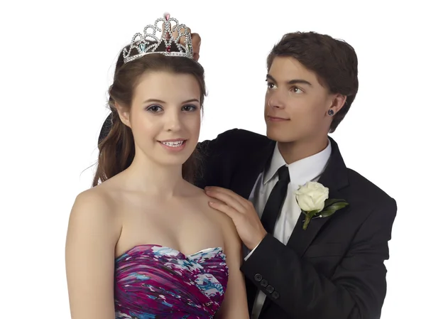 Crowning the prom queen — Stock Photo, Image