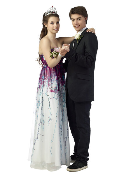 dancing teenage couple