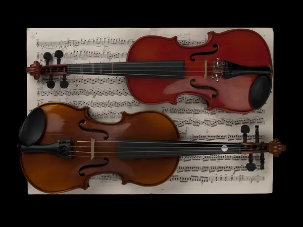 Violinos de madeira — Fotografia de Stock