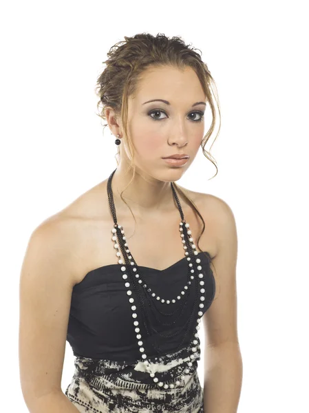 Young woman with necklace — Stock Photo, Image