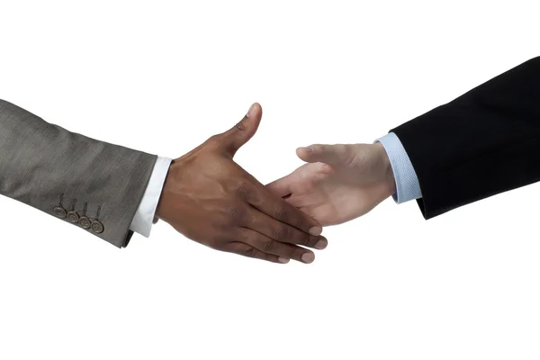 Hands about to do a handshake — Stock Photo, Image