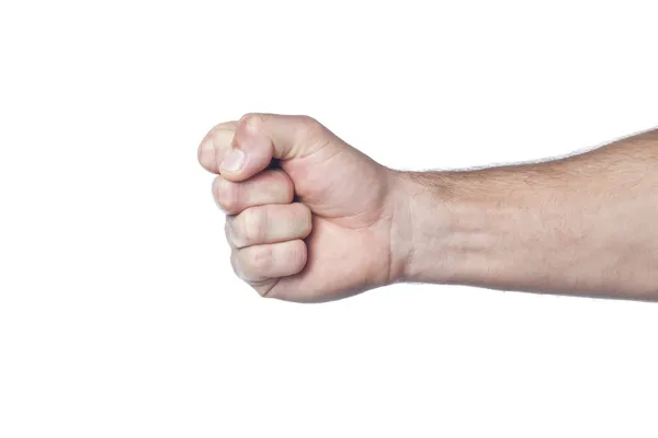 Human hand with a closed fist — Stock Photo, Image