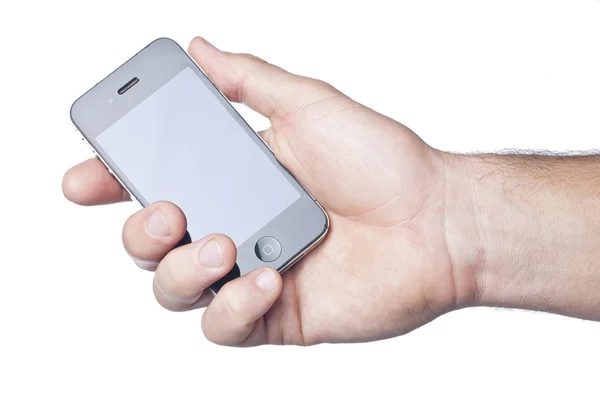 Mano humana con smartphone — Foto de Stock