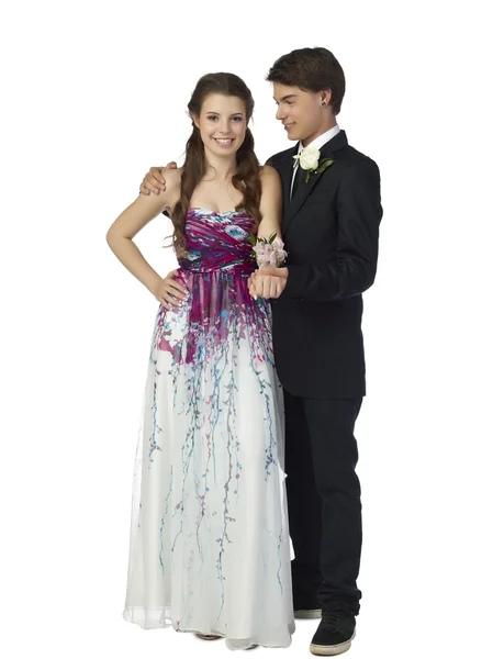 Man and woman in prom night — Stock Photo, Image