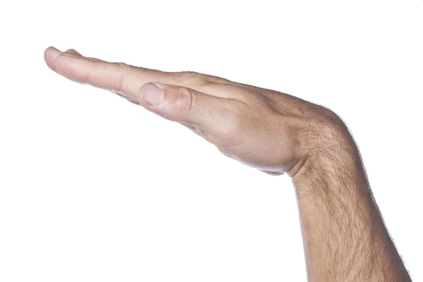 Mans hand med öppen handflata — Stockfoto