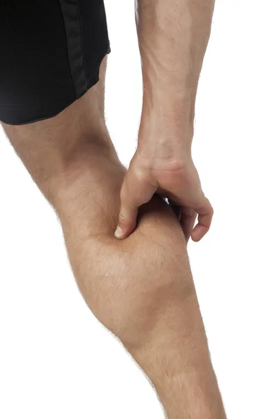 Leg calf injury — Stock Image Leg calf injury Royalty Free Stock Photos