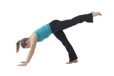 bükme kadın yoga egzersiz yaparak