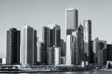 Chicago bina siyah beyaz resim