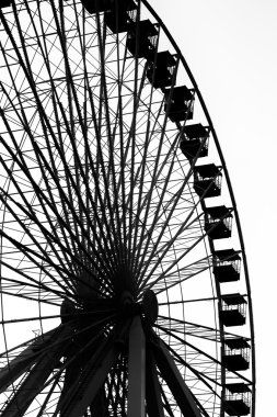 dönme dolap, lunapark siluet görüntüsü