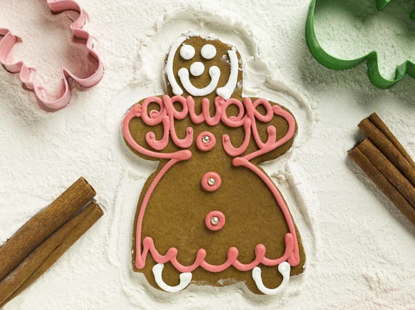 Un biscuit maison au pain d'épice — Photo