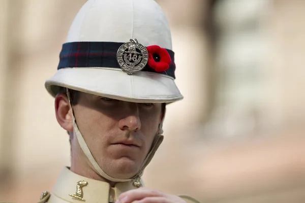 Close up shot of soldier — Stock Photo, Image