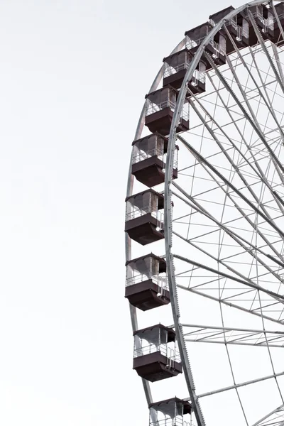 Cropped image of ferris wheel against clear sky at chicagos navy — Stock Photo, Image