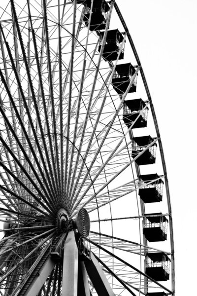 low angle image of ferris wheel at amusement park