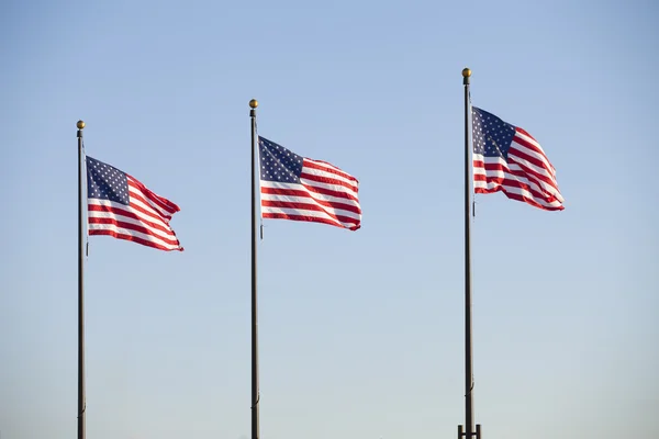 Three american flag — Stock Photo, Image