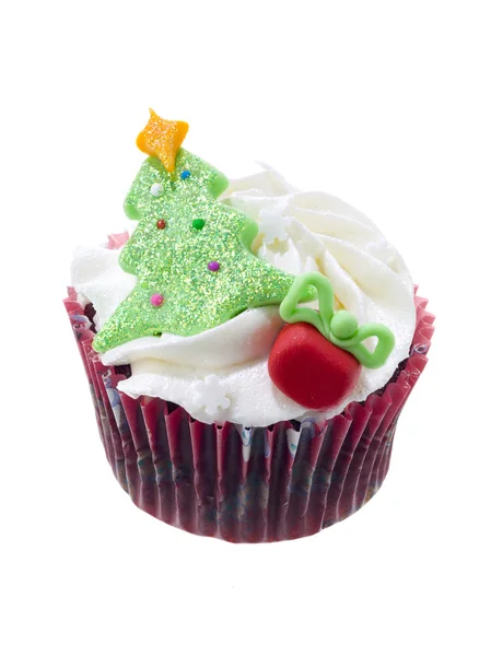 Cupcake an Weihnachten — Stockfoto