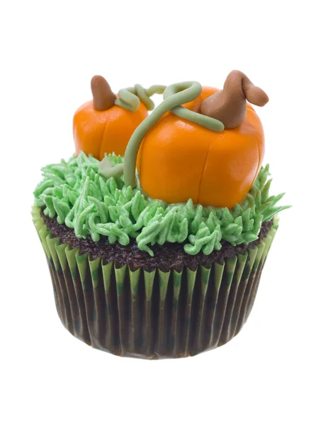 Cupcake with pumpkin miniature — Stock Photo, Image