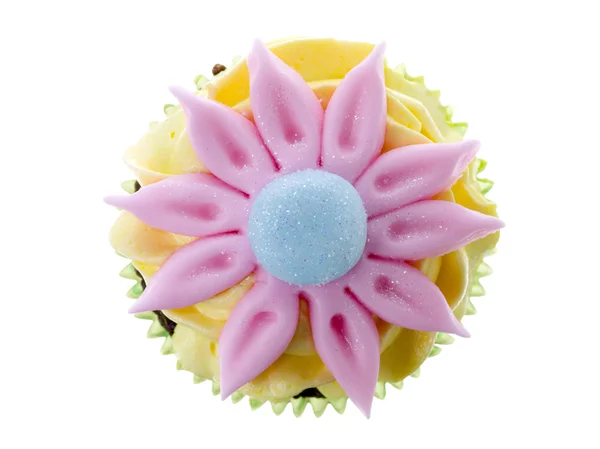 Virág candy tetején cupcake — Stock Fotó