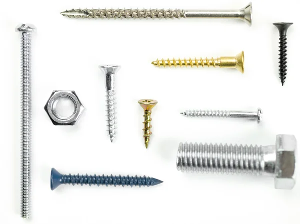 Screws and Bolts Together — Stock Photo, Image