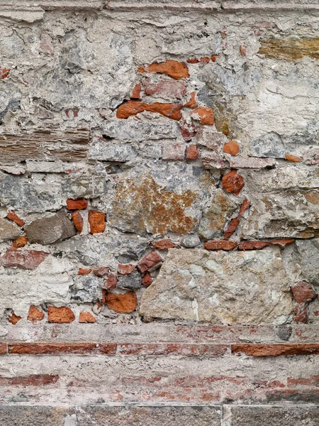 Cement stucwerk en bakstenen muur — Stockfoto