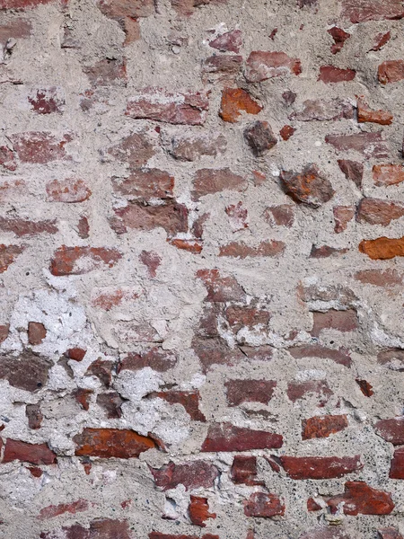 Repaired and restored tuscan brick wall — Stock Photo, Image