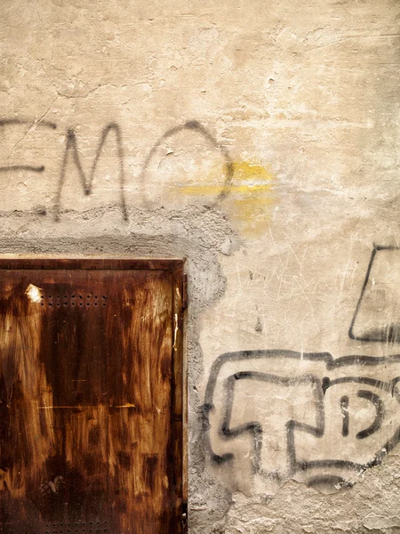 Vista de una pared toscana pintada — Foto de Stock