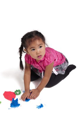 genç kız parayla oynama